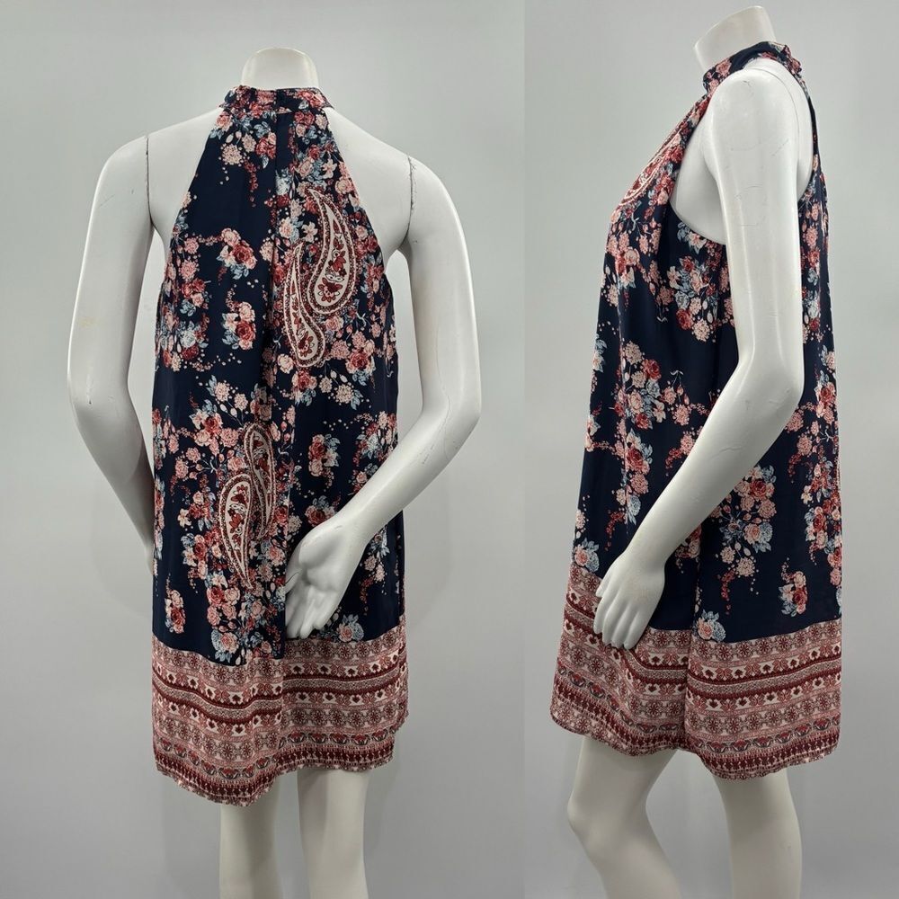 3For$20 Taylor & Sage Navy and Red Floral Dress size M